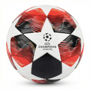 Home adidas uefa champions league match ball | dynamic red & black wave design | seamless size 5
