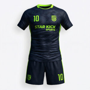 Home Custom Pro Football Kit Midnight Stealth | Micro Interlock Jersey & Shorts Set | Adult & Youth Sizes