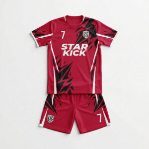Home custom pro football kit crimson shock | micro interlock jersey & shorts set | adult & youth sizes