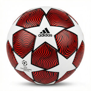 Home adidas uefa champions league match ball | dynamic red & black wave design | seamless size 5