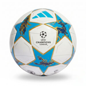 Premium Star Panel Thermal Bonded Football | Zodiac Edition Seamless Match Ball Size 5 | Cyan & Gold