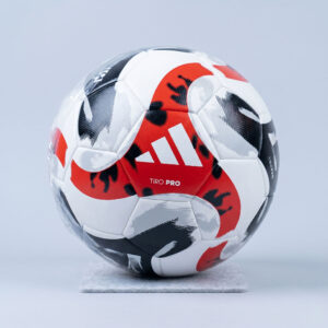 elite pro brushstroke thermal bonded football | seamless match ball size 5 | red, black & white